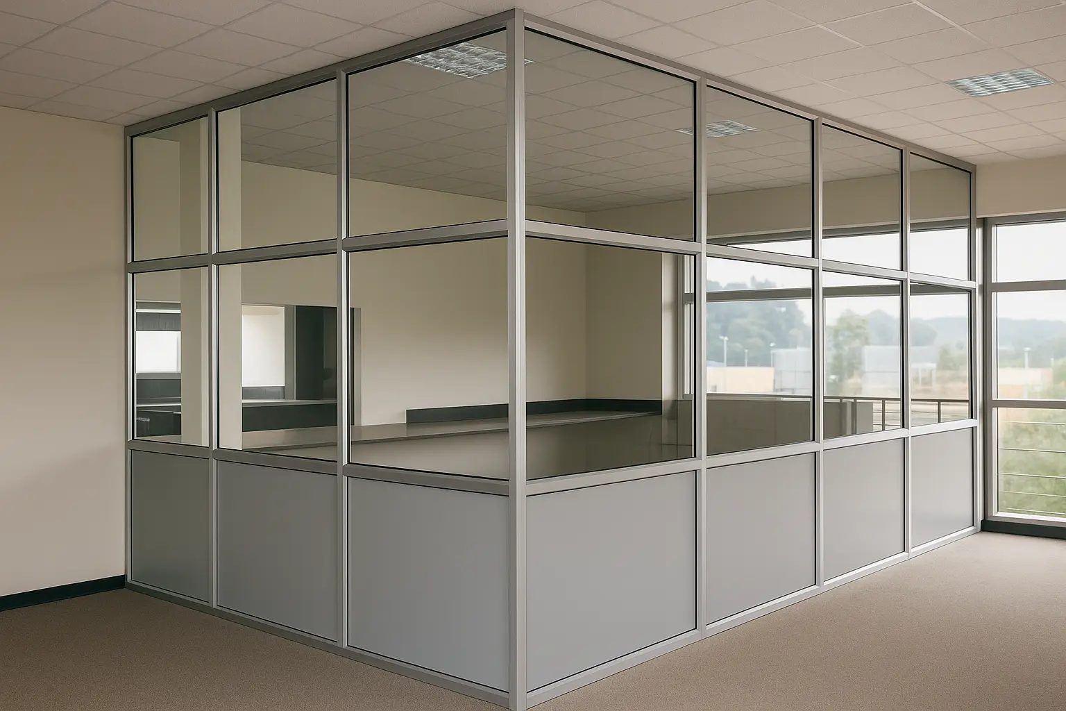 Completed office partition installation by DonnyAluminum