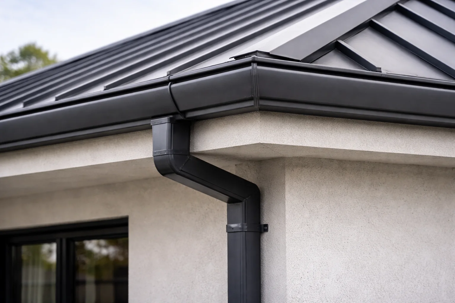 Aluminum gutters and drainage system