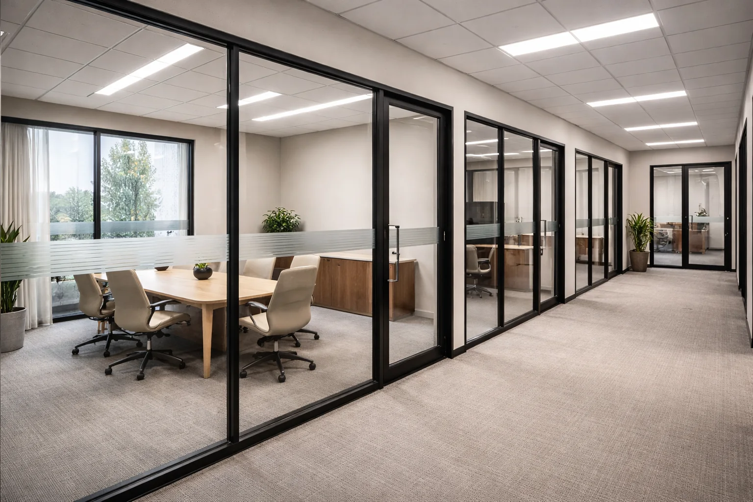 Office partition installation by DonnyAluminum