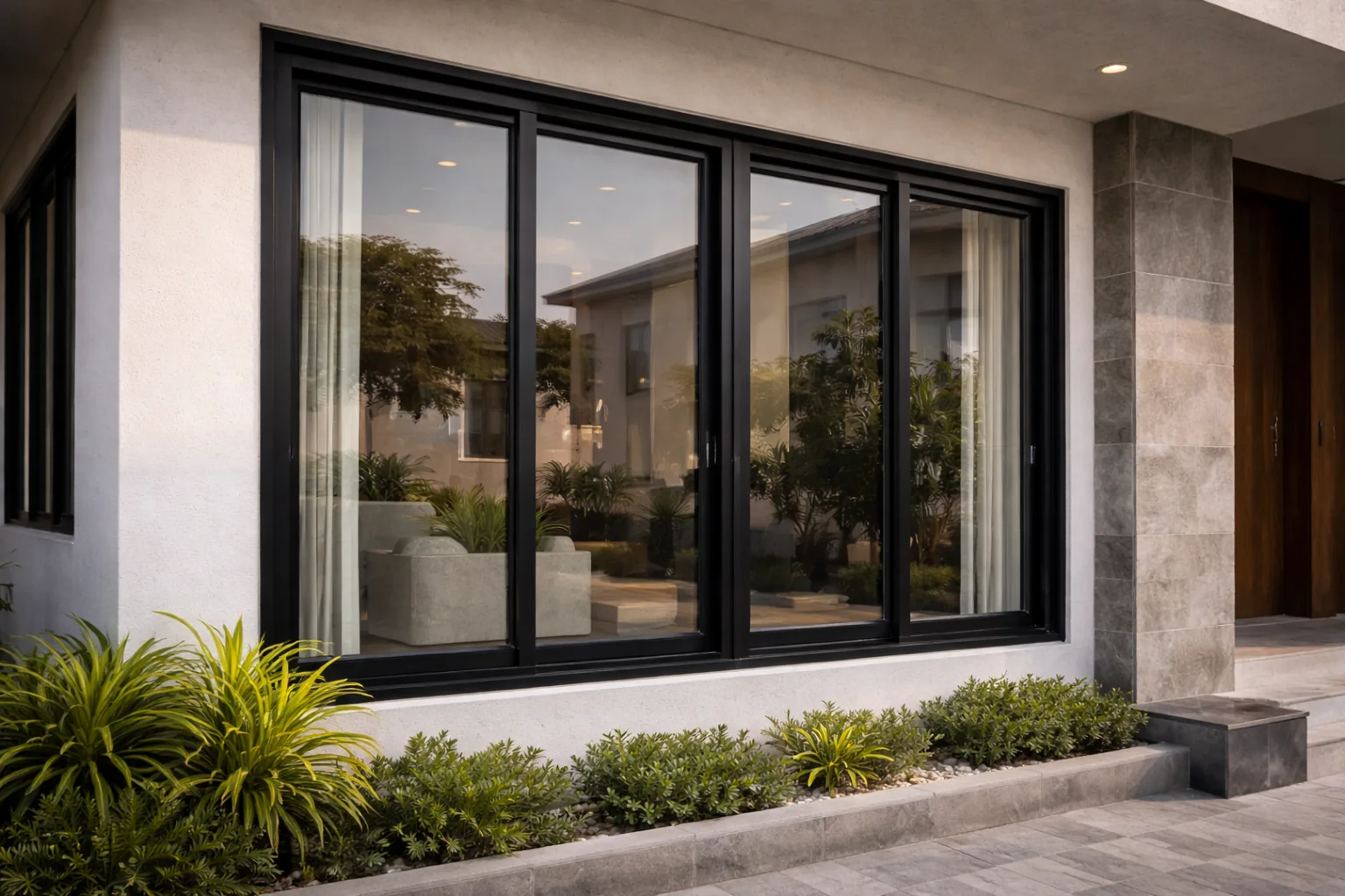 Custom aluminum windows installation