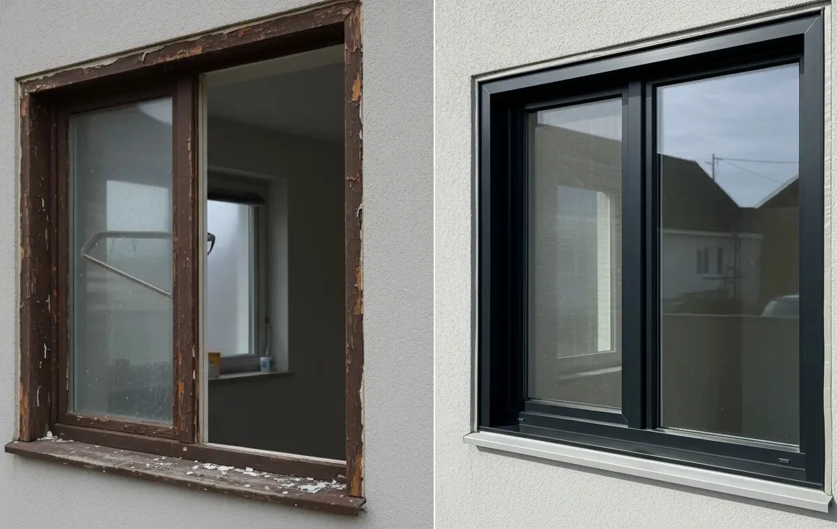Window correction and frame replacement project